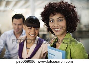 Stock Photo - three co-workers 
in an office. 
fotosearch - search 
stock photos, 
pictures, images, 
and photo clipart