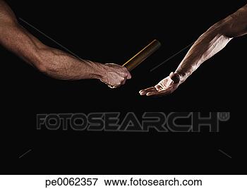 Picture - two relay runners 
handing off a 
baton. fotosearch 
- search stock 
photos, pictures, 
images, and photo 
clipart