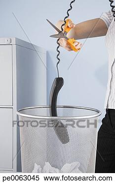 Banco de Imagem - executiva,  corte, 
 telefone,  cabo. 
fotosearch - busca 
de fotos, imagens 
e clipart