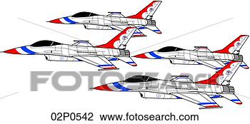 Clipart - f-16 t-bird formation. 
fotosearch - search 
clipart, illustration, 
drawings and vector 
eps graphics images