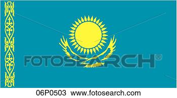 kazakhstan flag cartoon