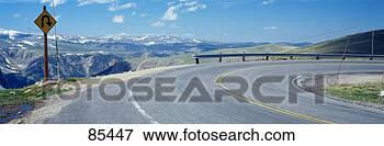 Picture - curve in road 
in beartooth mountains 
mt. fotosearch 
- search stock 
photos, pictures, 
images, and photo 
clipart