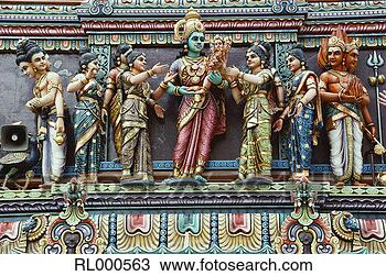 Stock Photo - hindu temple statues. 
fotosearch - search 
stock photos, 
pictures, images, 
and photo clipart