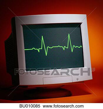 Stock Image - computer monitor 
showing heartbeat. 
fotosearch - search 
stock photos, 
pictures, images, 
and photo clipart