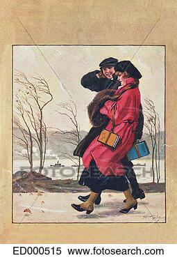 Stock Image - students walking 
in windy weather. 
fotosearch - search 
stock photos, 
pictures, images, 
and photo clipart