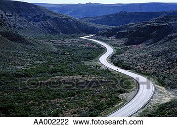 Stock Photo - highway 53 through 
flaming gorge, 
wyoming. fotosearch 
- search stock 
photos, pictures, 
images, and photo 
clipart
