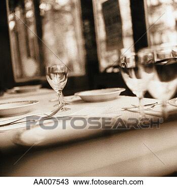 Stock Photo - close-up of a 
place setting 
in a cafž. fotosearch 
- search stock 
photos, pictures, 
images, and photo 
clipart