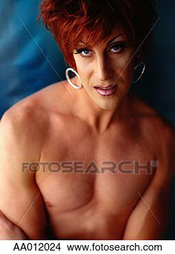 Stock Photo - portrait of a 
shirtless drag 
queen. fotosearch 
- search stock 
photos, pictures, 
images, and photo 
clipart