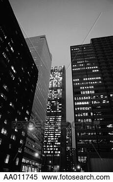 Stock Image - usa, illinois, 
chicago, downtown 
buildings, exteriors, 
night (b&w). fotosearch 
- search stock 
photos, pictures, 
images, and photo 
clipart