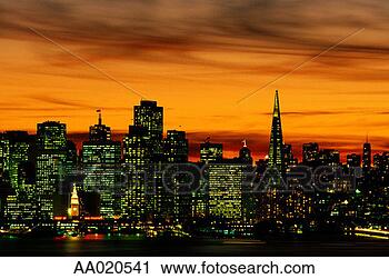 Stock Photography - san francisco 
at dusk. fotosearch 
- search stock 
photos, pictures, 
images, and photo 
clipart