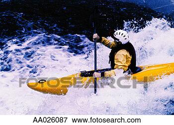 Picture - white water kayaker. 
fotosearch - search 
stock photos, 
pictures, images, 
and photo clipart