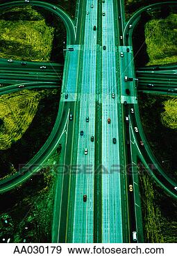 Stock Photograph - freeway, aerial 
view. fotosearch 
- search stock 
photos, pictures, 
images, and photo 
clipart