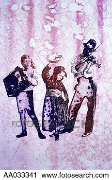 Stock Photography - gypsies playing 
music and dancing. 
fotosearch - search 
stock photos, 
pictures, images, 
and photo clipart