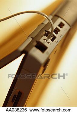 Stock Photo - modem in a laptop. 
fotosearch - search 
stock photos, 
pictures, images, 
and photo clipart