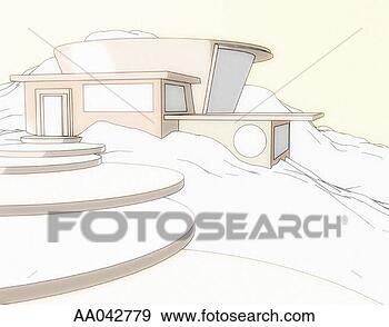 Stock Photograph - exterior of modern 
house. fotosearch 
- search stock 
photos, pictures, 
images, and photo 
clipart