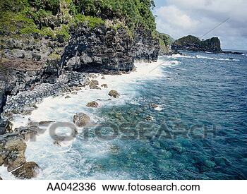Stock Photo - rock coastline, 
maui. fotosearch 
- search stock 
photos, pictures, 
images, and photo 
clipart
