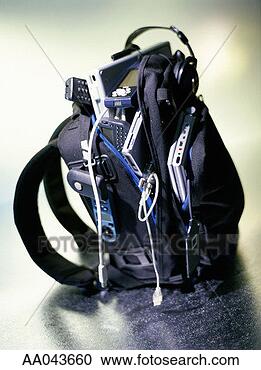 Stock Photography - travel pack with 
gadgets to stay 
connected. fotosearch 
- search stock 
photos, pictures, 
images, and photo 
clipart