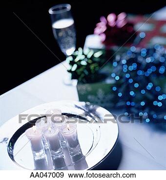 Stock Photograph - candles and gifts. 
fotosearch - search 
stock photos, 
pictures, images, 
and photo clipart
