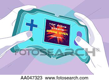 Stock Photo - close-up of hands 
playing hand held 
video game. fotosearch 
- search stock 
photos, pictures, 
images, and photo 
clipart