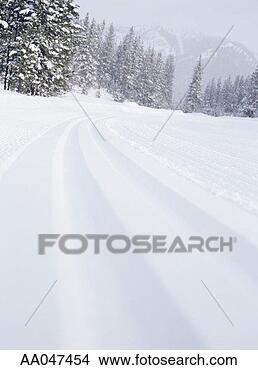 Stock Photo - cross country 
ski trail, freshly 
plowed. fotosearch 
- search stock 
photos, pictures, 
images, and photo 
clipart