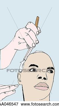 Picture - man getting head 
shaved. fotosearch 
- search stock 
photos, pictures, 
images, and photo 
clipart