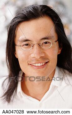 Stock Photo - portrait of chinese 
man with long 
hair. fotosearch 
- search stock 
photos, pictures, 
images, and photo 
clipart