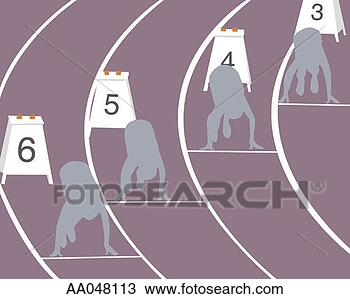 Stock Photo - runners at starting 
blocks. fotosearch 
- search stock 
photos, pictures, 
images, and photo 
clipart