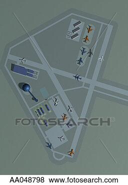 Stock Photo - aerial view of 
airport. fotosearch 
- search stock 
photos, pictures, 
images, and photo 
clipart
