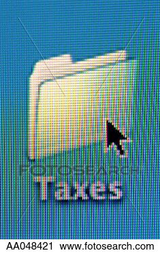 Stock Photography - close-up of electronic 
file folder marked 
taxes. fotosearch 
- search stock 
photos, pictures, 
images, and photo 
clipart
