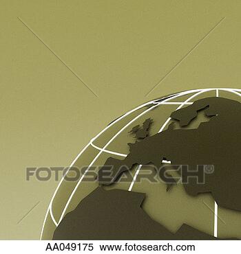 Stock Image - globe with focus 
on europe. fotosearch 
- search stock 
photos, pictures, 
images, and photo 
clipart