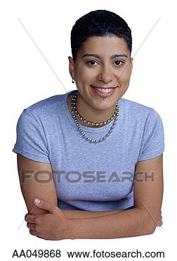 Stock Photo - portrait of young 
woman, arms folded. 
fotosearch - search 
stock photos, 
pictures, images, 
and photo clipart