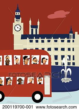 Stock Photography - england, london, 
bus tour driving 
past big ben. 
fotosearch - search 
stock photos, 
pictures, images, 
and photo clipart