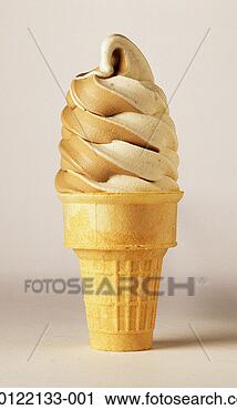Stock Photography - chocolate and 
vanilla frozen 
yogurt swirled 
onto icecream 
cone. fotosearch 
- search stock 
photos, pictures, 
images, and photo 
clipart