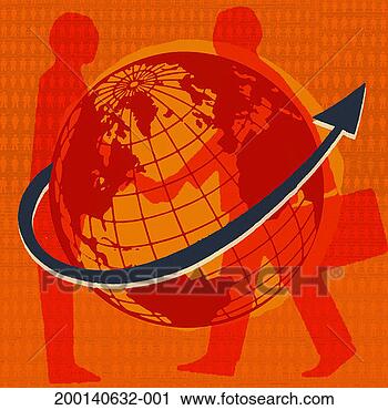 Stock Photography - globe and arrow 
superimposed over 
two businessmen 
shaking hands. 
fotosearch - search 
stock photos, 
pictures, images, 
and photo clipart