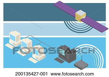 Stock Photography - satellite transmitting 
signal to computer 
network. fotosearch 
- search stock 
photos, pictures, 
images, and photo 
clipart