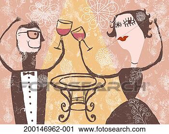 Stock Photography - couple toasting 
wine glasses. 
fotosearch - search 
stock photos, 
pictures, images, 
and photo clipart