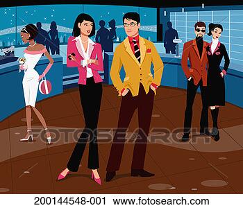 Stock Photography - men and women 
in nightclub. 
fotosearch - search 
stock photos, 
pictures, images, 
and photo clipart