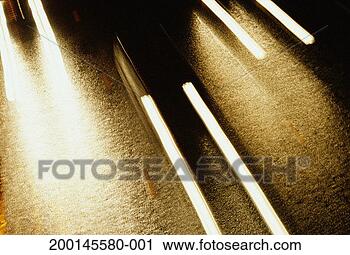 Stock Photography - traffic on road, 
elevated view, 
long exposure. 
fotosearch - search 
stock photos, 
pictures, images, 
and photo clipart