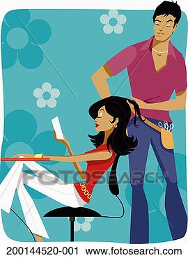 Stock Photography - woman getting 
her hair styled 
at salon. fotosearch 
- search stock 
photos, pictures, 
images, and photo 
clipart