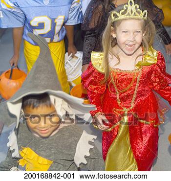 Stock Photography - children (4-5) 
in halloween costumes. 
fotosearch - search 
stock photos, 
pictures, images, 
and photo clipart