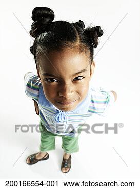 Stock Photography - girl (6-8) making 
face, hands on 
hips, elevated 
view. fotosearch 
- search stock 
photos, pictures, 
images, and photo 
clipart