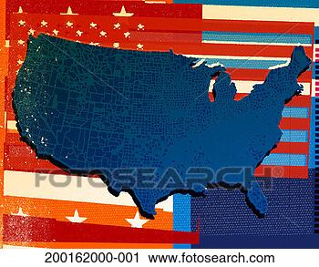 Stock Photography - map of usa and 
flag. fotosearch 
- search stock 
photos, pictures, 
images, and photo 
clipart