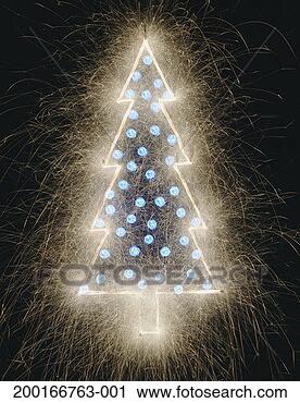 Stock Photography - sparklers around 
lights in shape 
of christmas tree. 
fotosearch - search 
stock photos, 
pictures, images, 
and photo clipart