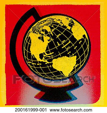 Stock Photography - world globe with 
americas prominent. 
fotosearch - search 
stock photos, 
pictures, images, 
and photo clipart
