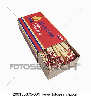 Stock Photography - matchbox filled 
with matches, 
elevated view. 
fotosearch - search 
stock photos, 
pictures, images, 
and photo clipart