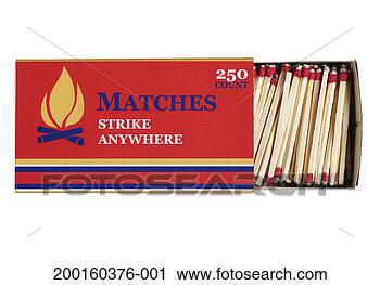 Stock Photography - matchbox filled 
with matches, 
overhead view. 
fotosearch - search 
stock photos, 
pictures, images, 
and photo clipart