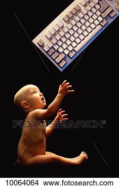 Stock Photo - baby reaching 
for keyboard. 
fotosearch - search 
stock photos, 
pictures, images, 
and photo clipart