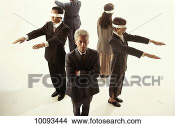 Stock Photo - business people 
blind folded. 
fotosearch - search 
stock photos, 
pictures, images, 
and photo clipart