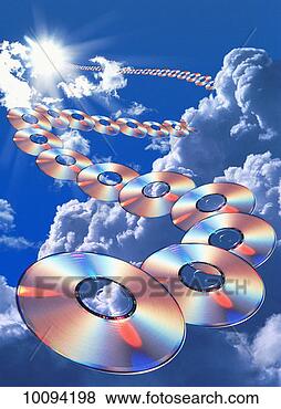 Stock Photo - cd roms floating 
in  the sky. fotosearch 
- search stock 
photos, pictures, 
images, and photo 
clipart