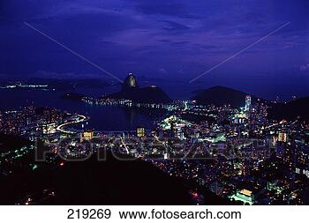 Stock Photograph - city at night 
in rio de janeiro, 
brazil. fotosearch 
- search stock 
photos, pictures, 
images, and photo 
clipart